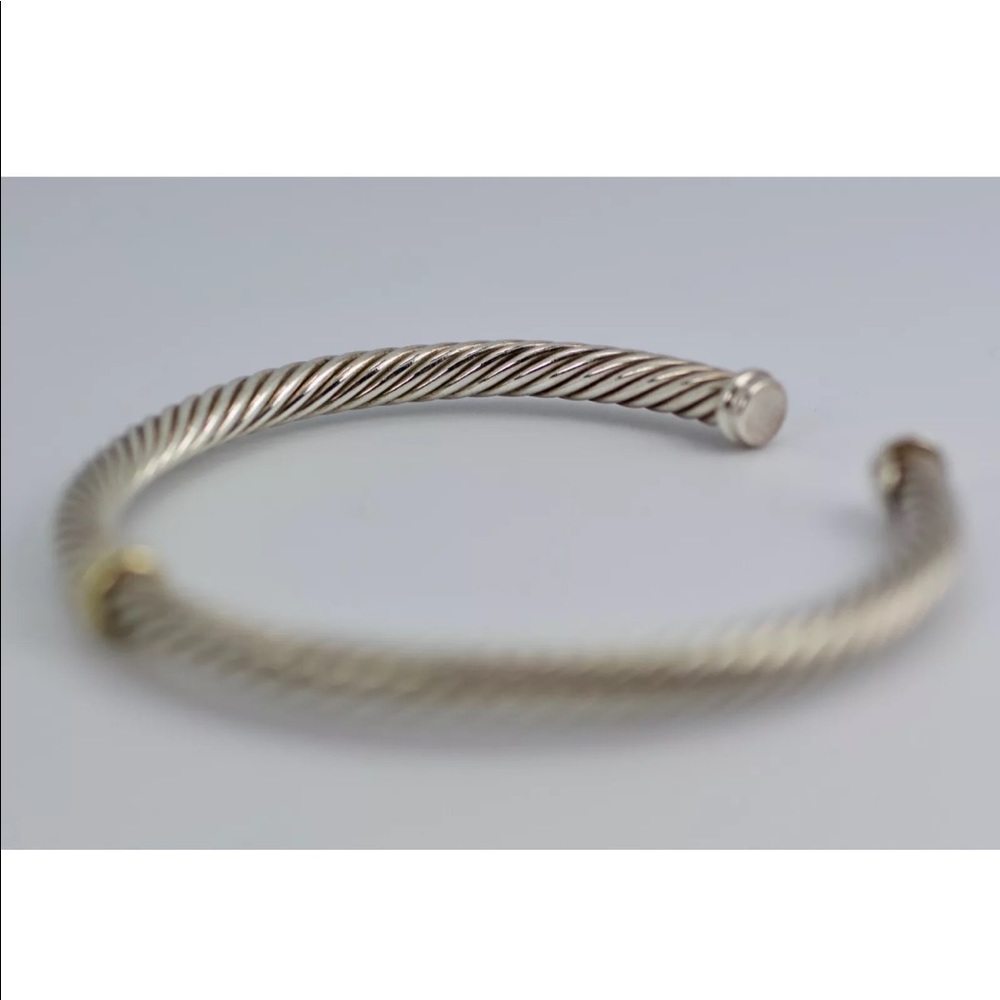 David Yurman 18k & SS diamond bangle - Picture 5 of 6